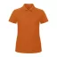 B&C klasszikus fazonú, rövid ujjú Női galléros póló, O07, Orange-3XL