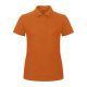 B&C klasszikus fazonú, rövid ujjú Női galléros póló, O07, Orange-XS