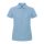 B&C klasszikus fazonú, rövid ujjú Női galléros póló, O07, Light Blue-S