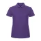 B&C klasszikus fazonú, rövid ujjú Női galléros póló, O07, Purple-2XL