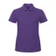 B&C klasszikus fazonú, rövid ujjú Női galléros póló, O07, Purple-XS