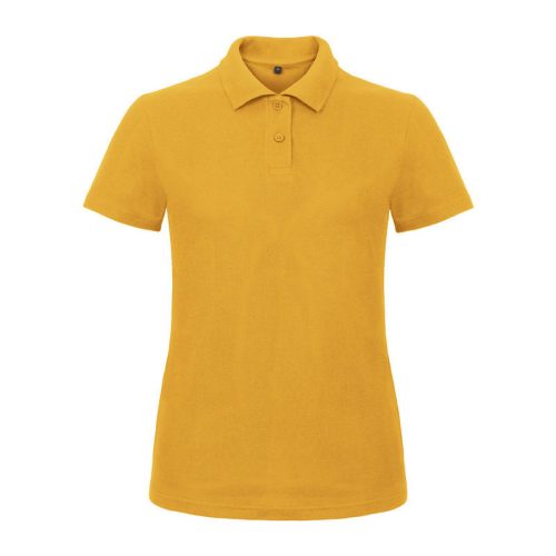 B&C klasszikus fazonú, rövid ujjú Női galléros póló, O07, Chili Gold-2XL