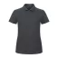 B&C klasszikus fazonú, rövid ujjú Női galléros póló, O07, Anthracite-2XL