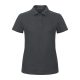 B&C klasszikus fazonú, rövid ujjú Női galléros póló, O07, Anthracite-2XL