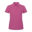 B&C klasszikus fazonú, rövid ujjú Női galléros póló, O07, Fuchsia-S