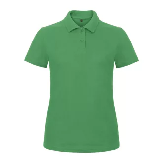   B&C klasszikus fazonú, rövid ujjú Női galléros póló, O07, Kelly Green-M