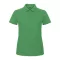 B&C klasszikus fazonú, rövid ujjú Női galléros póló, O07, Kelly Green-XL