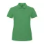 B&C klasszikus fazonú, rövid ujjú Női galléros póló, O07, Kelly Green-XL
