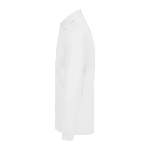 B&C hosszú ujjú előzsugorodott férfi galléros pamut póló O30, White-4XL