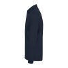 B&C hosszú ujjú előzsugorodott férfi galléros pamut póló O30, Navy-5XL