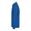 B&C hosszú ujjú előzsugorodott férfi galléros pamut póló O30, Royal Blue-S