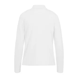   B&C hosszú ujjú előzsugorodott galléros Női pamut póló O31, White-M