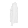 B&C hosszú ujjú előzsugorodott galléros Női pamut póló O31, White-XS
