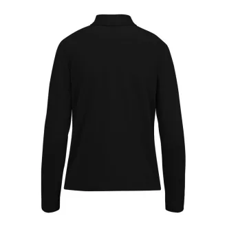   B&C hosszú ujjú előzsugorodott galléros Női pamut póló O31, Black-M