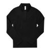 B&C hosszú ujjú előzsugorodott galléros Női pamut póló O31, Black-XS