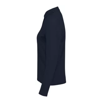   B&C hosszú ujjú előzsugorodott galléros Női pamut póló O31, Navy-XS