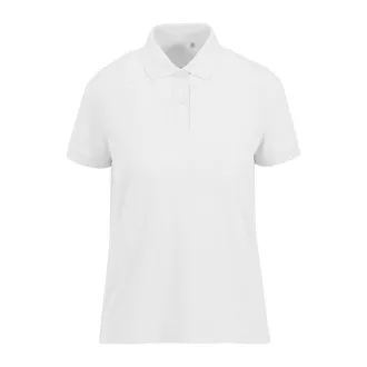   B&C rövid ujjú 60 fokon mosható Női galléros póló O39, White-M