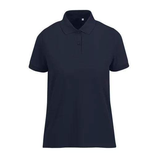 B&C rövid ujjú 60 fokon mosható Női galléros póló O39, Navy-2XL