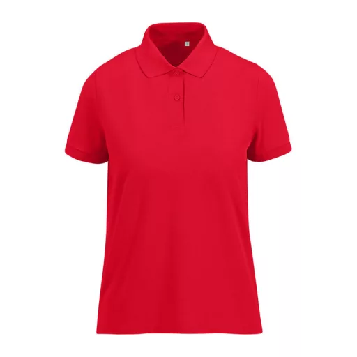 B&C rövid ujjú 60 fokon mosható Női galléros póló O39, Red-L