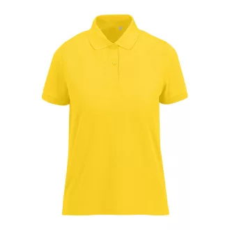   B&C rövid ujjú 60 fokon mosható Női galléros póló O39, Yellow-M