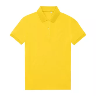   B&C rövid ujjú 60 fokon mosható Női galléros póló O39, Yellow-M
