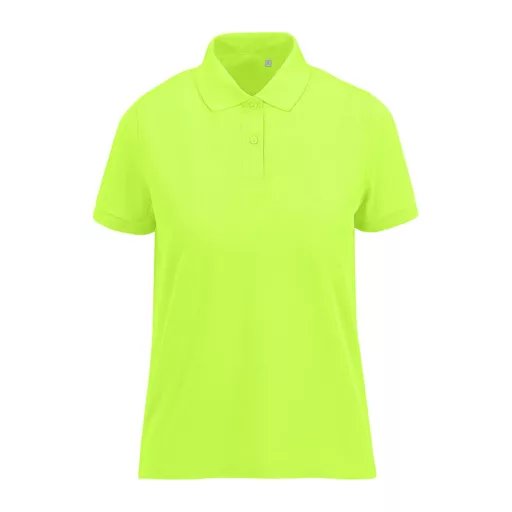 B&C rövid ujjú 60 fokon mosható Női galléros póló O39, Lime-M