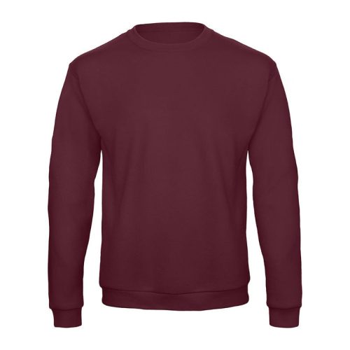 B&C kereknyakú férfi pulóver O46, Burgundy-S