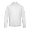 B&C férfi kapucnis pulóver, színazonos húzózsinórral O47, White-S