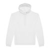 B&C férfi kapucnis pulóver, színazonos húzózsinórral O47, White-S