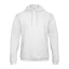 B&C férfi kapucnis pulóver, színazonos húzózsinórral O47, White-3XL