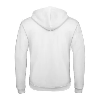   B&C férfi kapucnis pulóver, színazonos húzózsinórral O47, White-3XL
