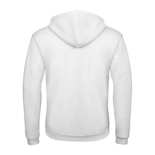 B&C férfi kapucnis pulóver, színazonos húzózsinórral O47, White-3XL