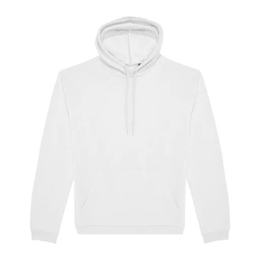 B&C férfi kapucnis pulóver, színazonos húzózsinórral O47, White-3XL