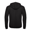 B&C férfi kapucnis pulóver, színazonos húzózsinórral O47, Black-XS