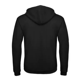   B&C férfi kapucnis pulóver, színazonos húzózsinórral O47, Black-XS