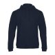 B&C férfi kapucnis pulóver, színazonos húzózsinórral O47, Navy-XL