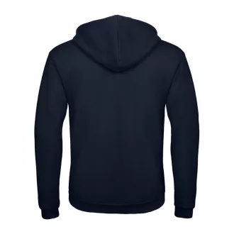  B&C férfi kapucnis pulóver, színazonos húzózsinórral O47, Navy-2XL