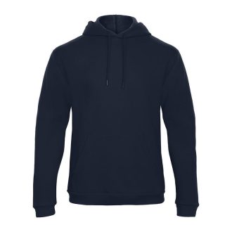   B&C férfi kapucnis pulóver, színazonos húzózsinórral O47, Navy-3XL