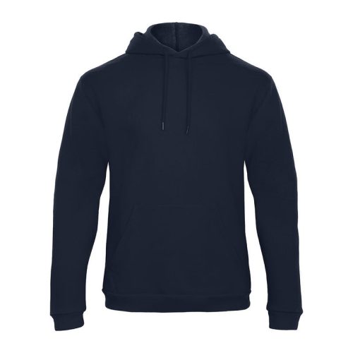 B&C férfi kapucnis pulóver, színazonos húzózsinórral O47, Navy-4XL