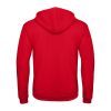 B&C férfi kapucnis pulóver, színazonos húzózsinórral O47, Red-2XL