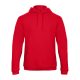 B&C férfi kapucnis pulóver, színazonos húzózsinórral O47, Red-3XL