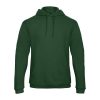 B&C férfi kapucnis pulóver, színazonos húzózsinórral O47, Bottle Green-S