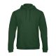 B&C férfi kapucnis pulóver, színazonos húzózsinórral O47, Bottle Green-2XL