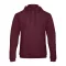 B&C férfi kapucnis pulóver, színazonos húzózsinórral O47, Burgundy-XL