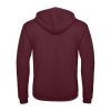 B&C férfi kapucnis pulóver, színazonos húzózsinórral O47, Burgundy-2XL