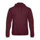 B&C férfi kapucnis pulóver, színazonos húzózsinórral O47, Burgundy-3XL