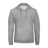 B&C férfi kapucnis pulóver, színazonos húzózsinórral O47, Heather Grey-S