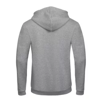   B&C férfi kapucnis pulóver, színazonos húzózsinórral O47, Heather Grey-M