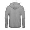 B&C férfi kapucnis pulóver, színazonos húzózsinórral O47, Heather Grey-XS