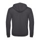 B&C férfi kapucnis pulóver, színazonos húzózsinórral O47, Anthracite-2XL